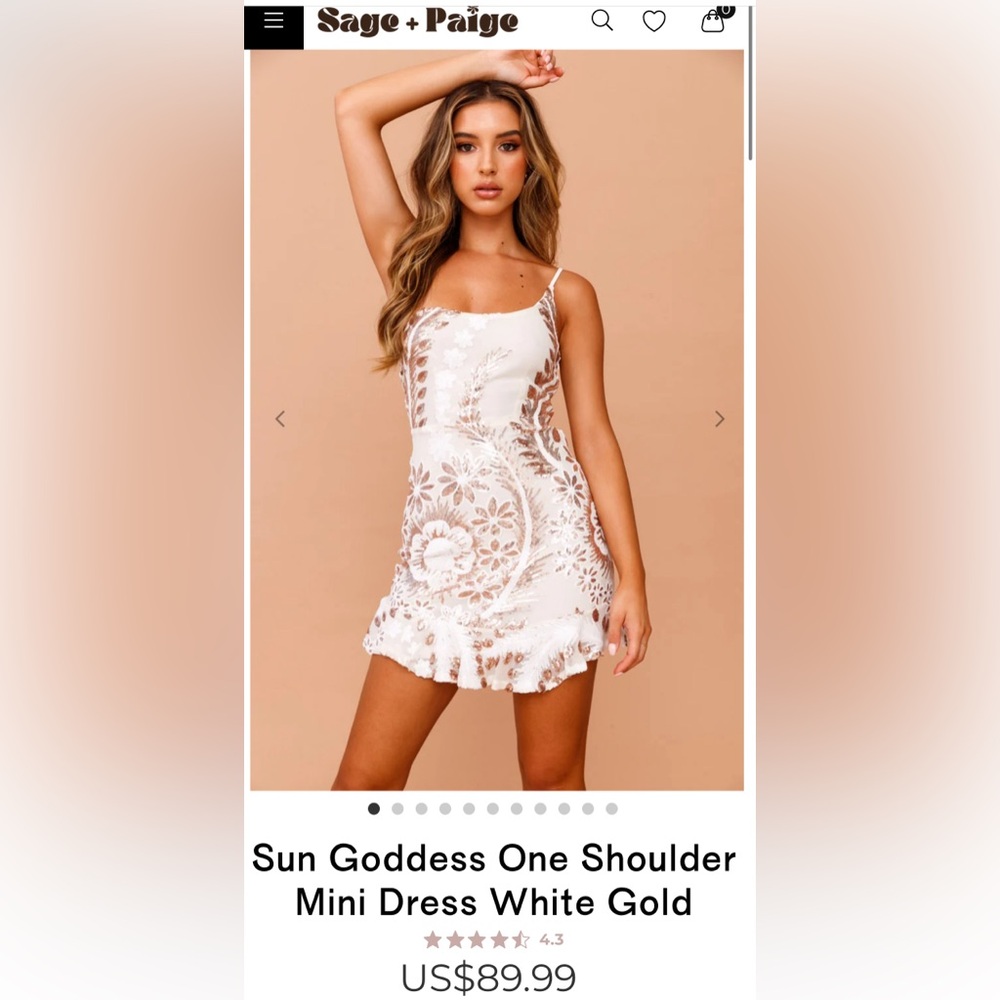 Sage and Paige Sun Goddess Beaded dress